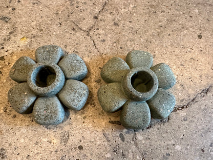 Concrete Flower Candlestick Holder