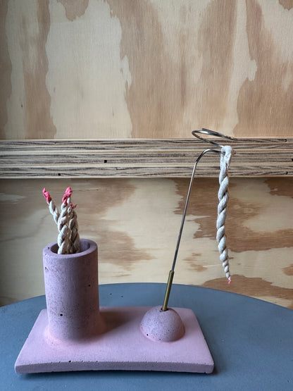 Concrete Rope Incense Burner